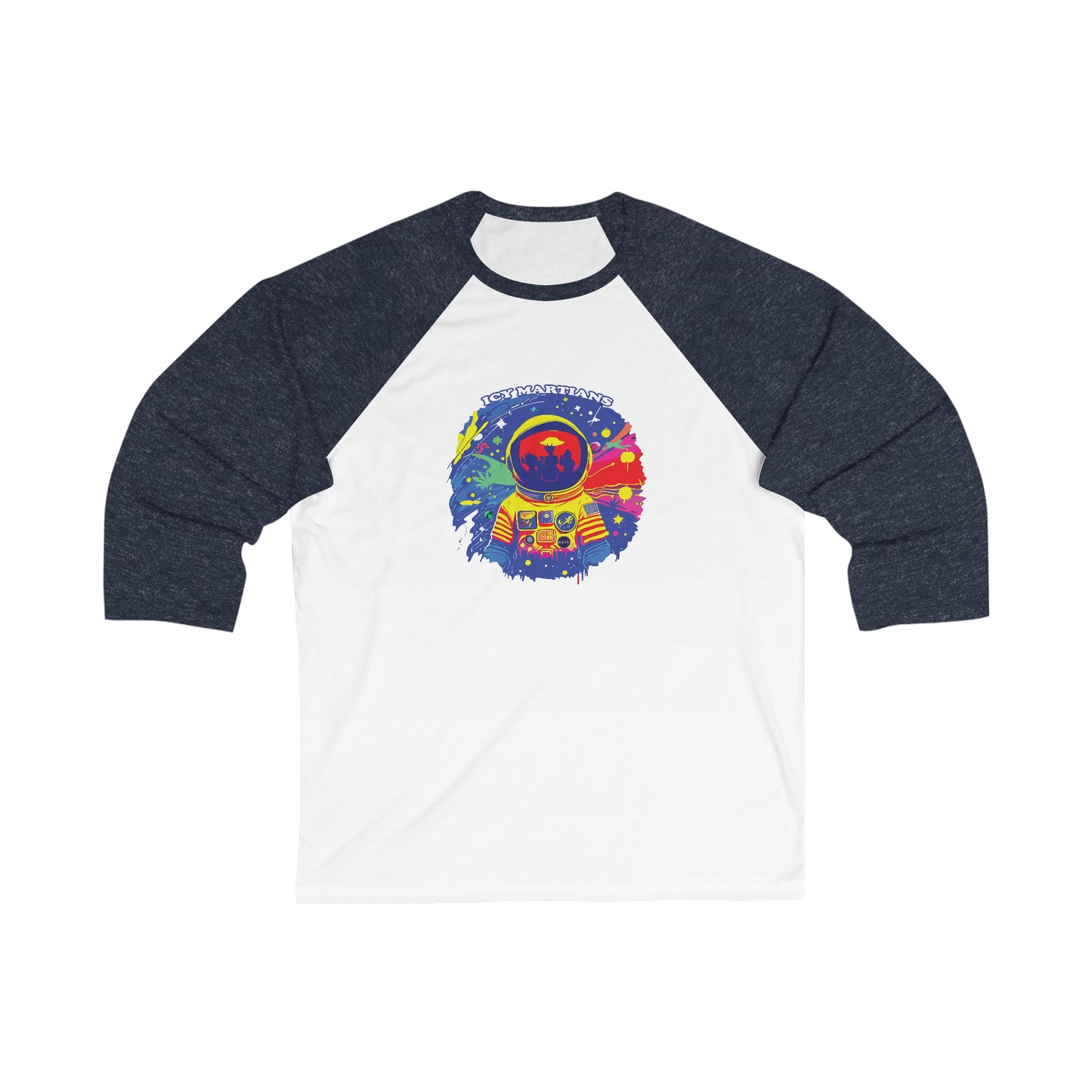 ICY MARTIANS ASTRONAUT Unisex 3\4 Sleeve Baseball Tee