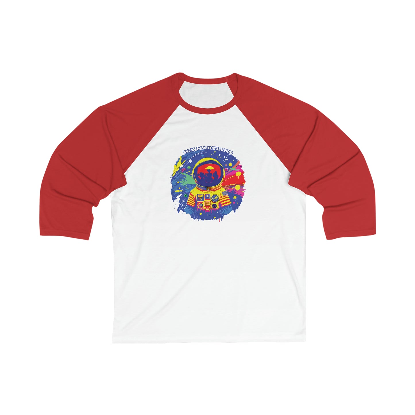 ICY MARTIANS ASTRONAUT Unisex 3\4 Sleeve Baseball Tee