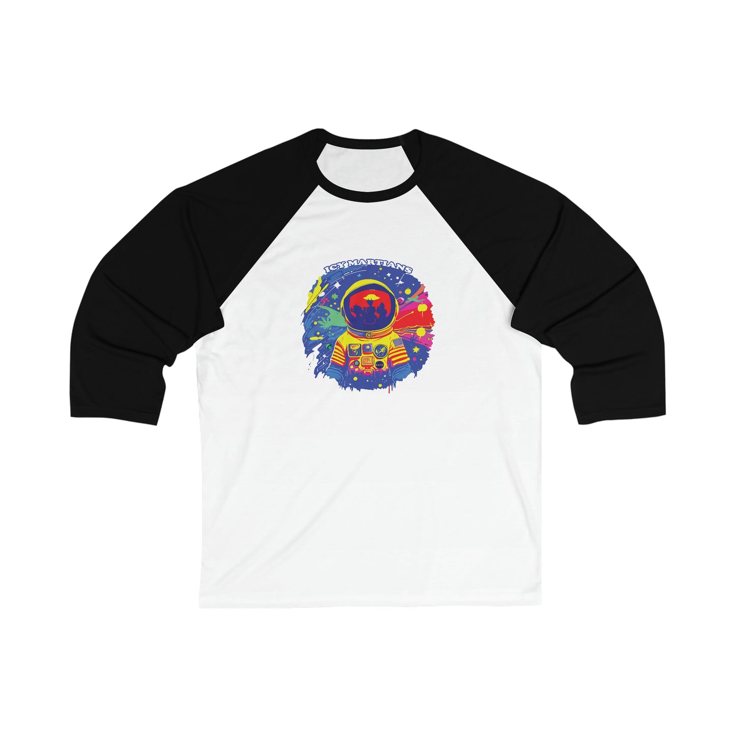 ICY MARTIANS ASTRONAUT Unisex 3\4 Sleeve Baseball Tee