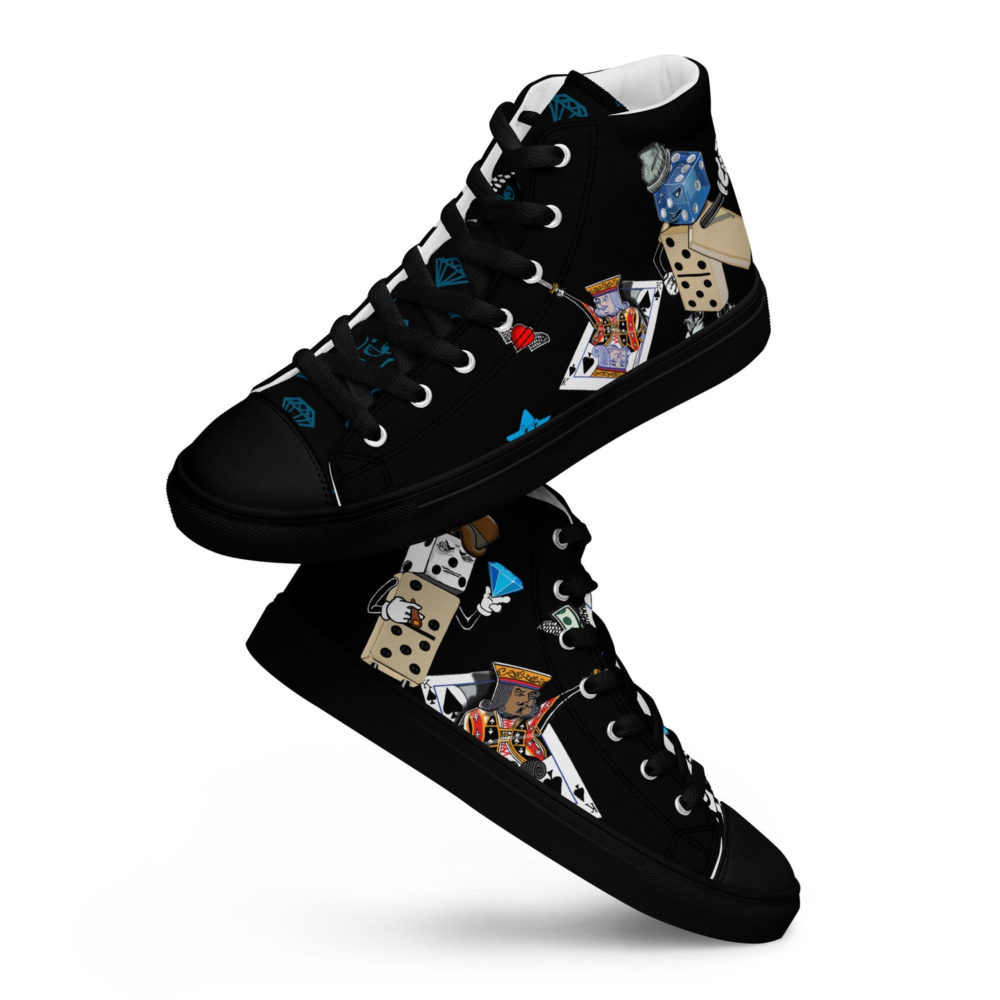 ICY MARTIAN'S life's a gamble Men’s high top canvas shoes