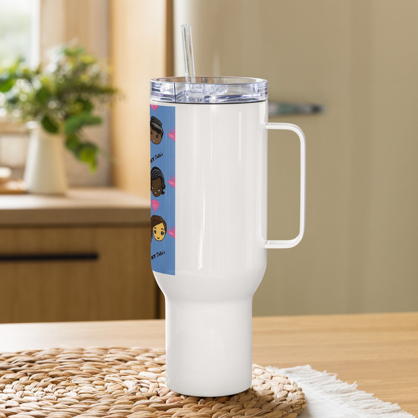 ICY Dollie's Travel mug with a handle