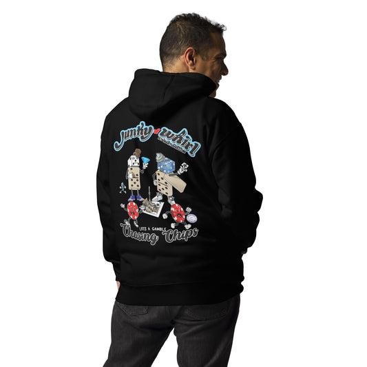 Junky Whirl Chasing Chips  no zip hoodie by Icy Martians