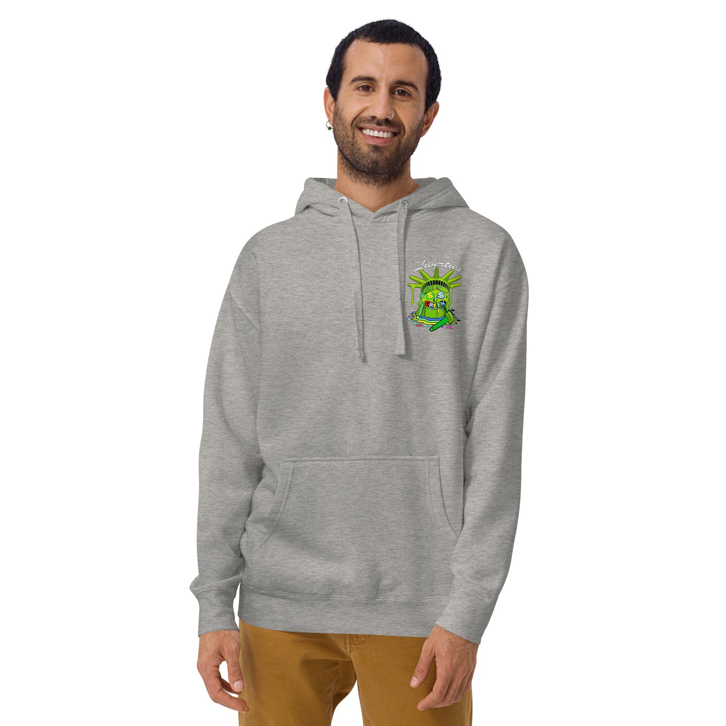 Liberty Green olive green Unisex Hoodie by ICY MARTIAN'S