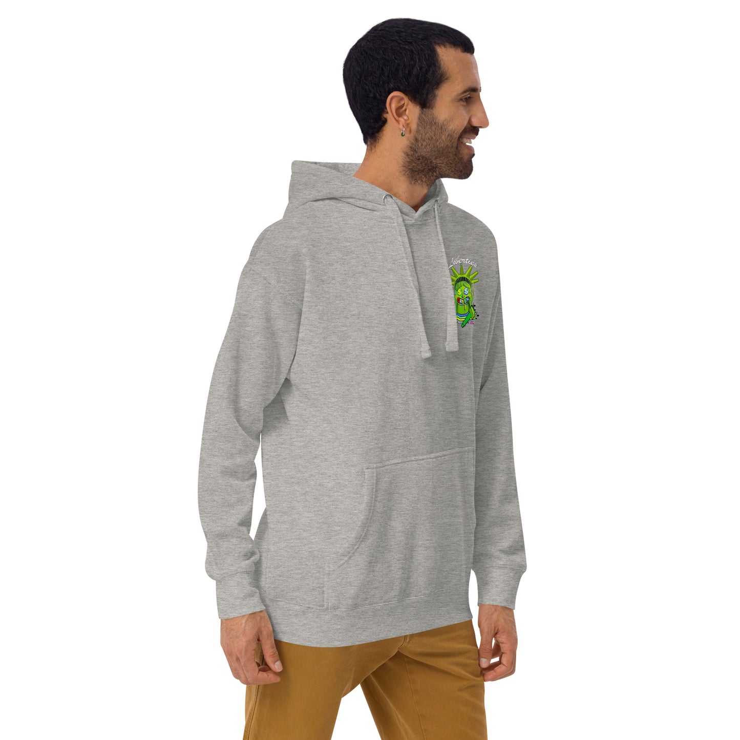 Liberty Green olive green Unisex Hoodie by ICY MARTIAN'S