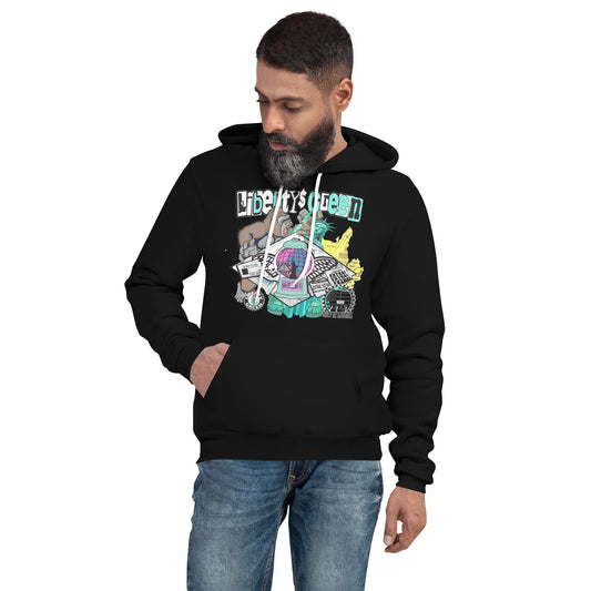 Liberty's Green Unisex hoodie by Icy Martian's